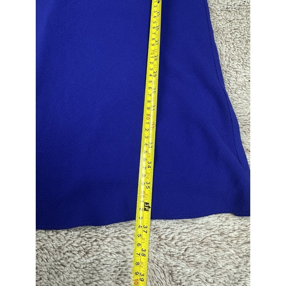 Lauren Ralph Lauren Elbow Ruffle Sleeve Dress in Royal Purple Size 12 - Picture 3 of 15